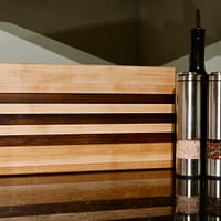 img_1354 Edge Grain Hardwood Cutting Board β 15.5β x 9β x 1.5β (Maple & Peruvian Walnut)