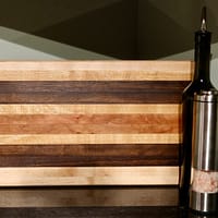 img_1363 Edge Grain Hardwood Cutting Board – 16” x 10” x 1” (Maple, Cherry, Peruvian Walnut)