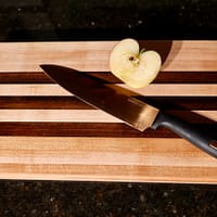 img_1379 Edge Grain Hardwood Cutting Board β 15.5β x 9β x 1.5β (Maple & Peruvian Walnut)