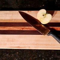 img_1380-2 Edge Grain Hardwood Cutting Board β 15β x 8β x 1β (Maple, Cherry, Peruvian Walnut)