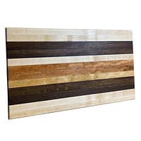photoroom_20250124_213252 Edge Grain Hardwood Cutting Board – 16” x 10” x 1” (Maple, Cherry, Peruvian Walnut)
