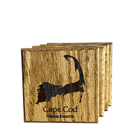 Photoroom_20250213_135415 Cape Cod Coasters - Nautical Red Oak Wood - New England Coastal Decor Gift - Set of 4