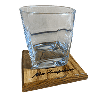 Photoroom_20250213_135739 New Hampshire State Coasters - Red Oak Wood - Rustic New England Decor - Housewarming Gift - Set of 4