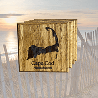 Untitled design(13) copy Cape Cod Coasters - Nautical Red Oak Wood - New England Coastal Decor Gift - Set of 4