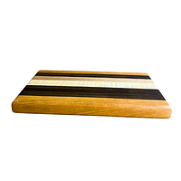 3 Edge Grain Hardwood Cutting Board | 6.5 x 1 x 1 | Walnut, Cherry & Ambrosia Maple