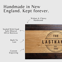 2 The Forever Board | Personalized Wedding Cutting Board | Walnut & Cherry