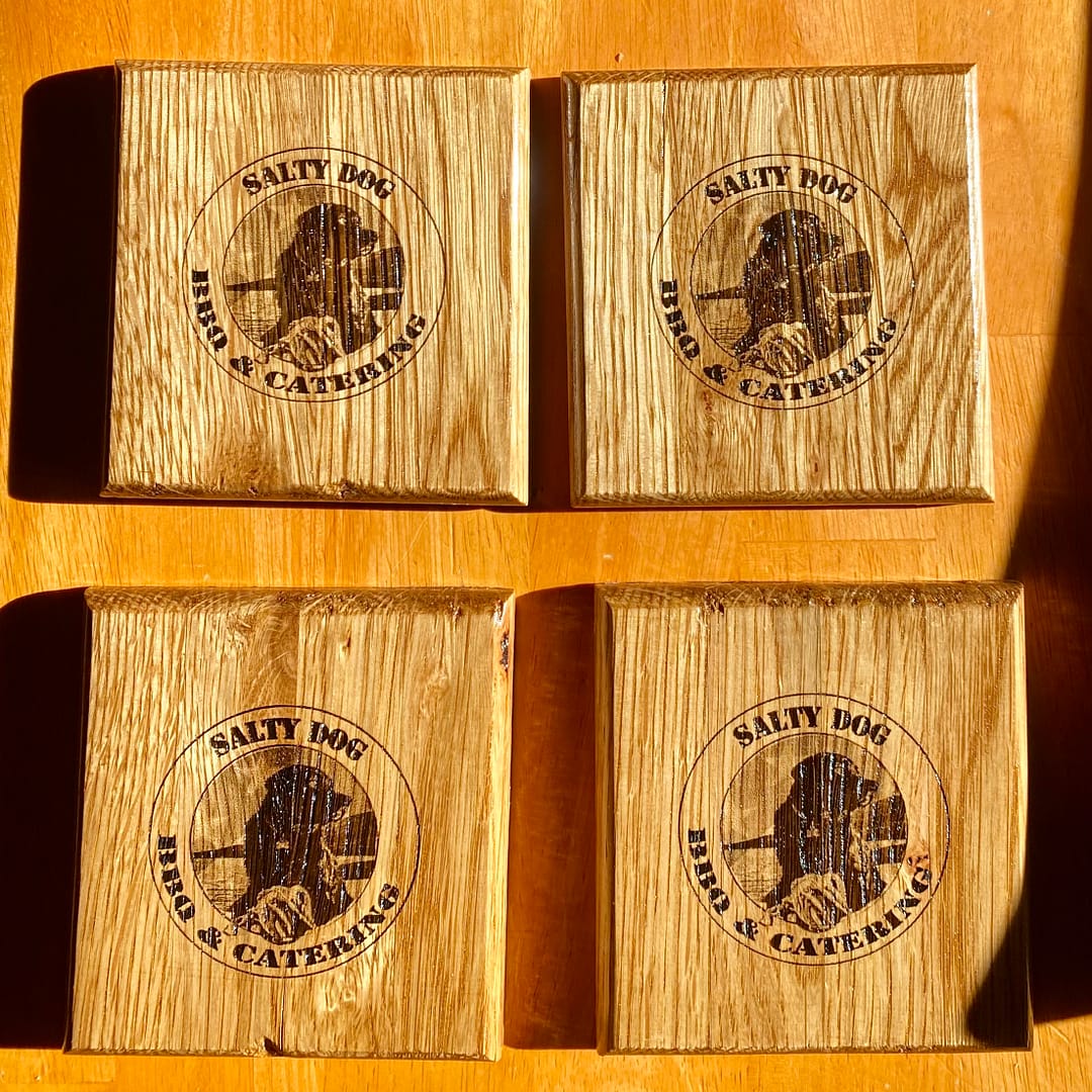 CUSTOM ORDER - Red Oak Coaster Set (Set of 4) - Image 5