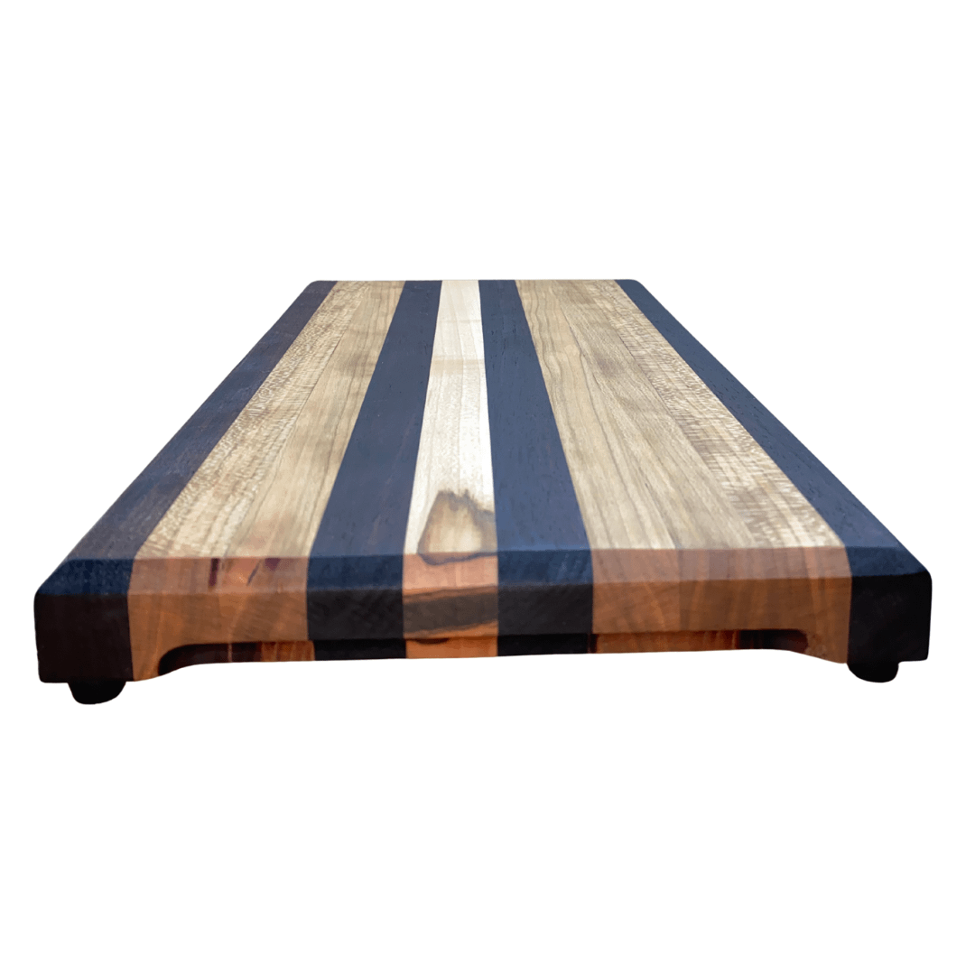Edge Grain Hardwood Cutting Board – Ambrosia Maple, Cherry & Peruvian Walnut (8″ × 15″ × 1.25″)