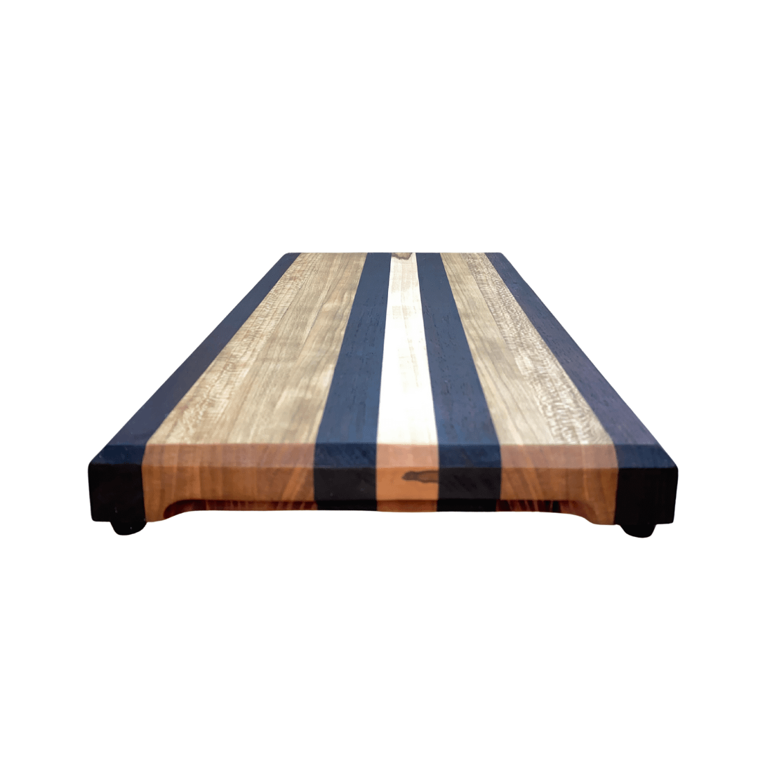 Edge Grain Hardwood Cutting Board – Ambrosia Maple, Cherry & Peruvian Walnut (8″ × 15″ × 1.25″) - Image 2