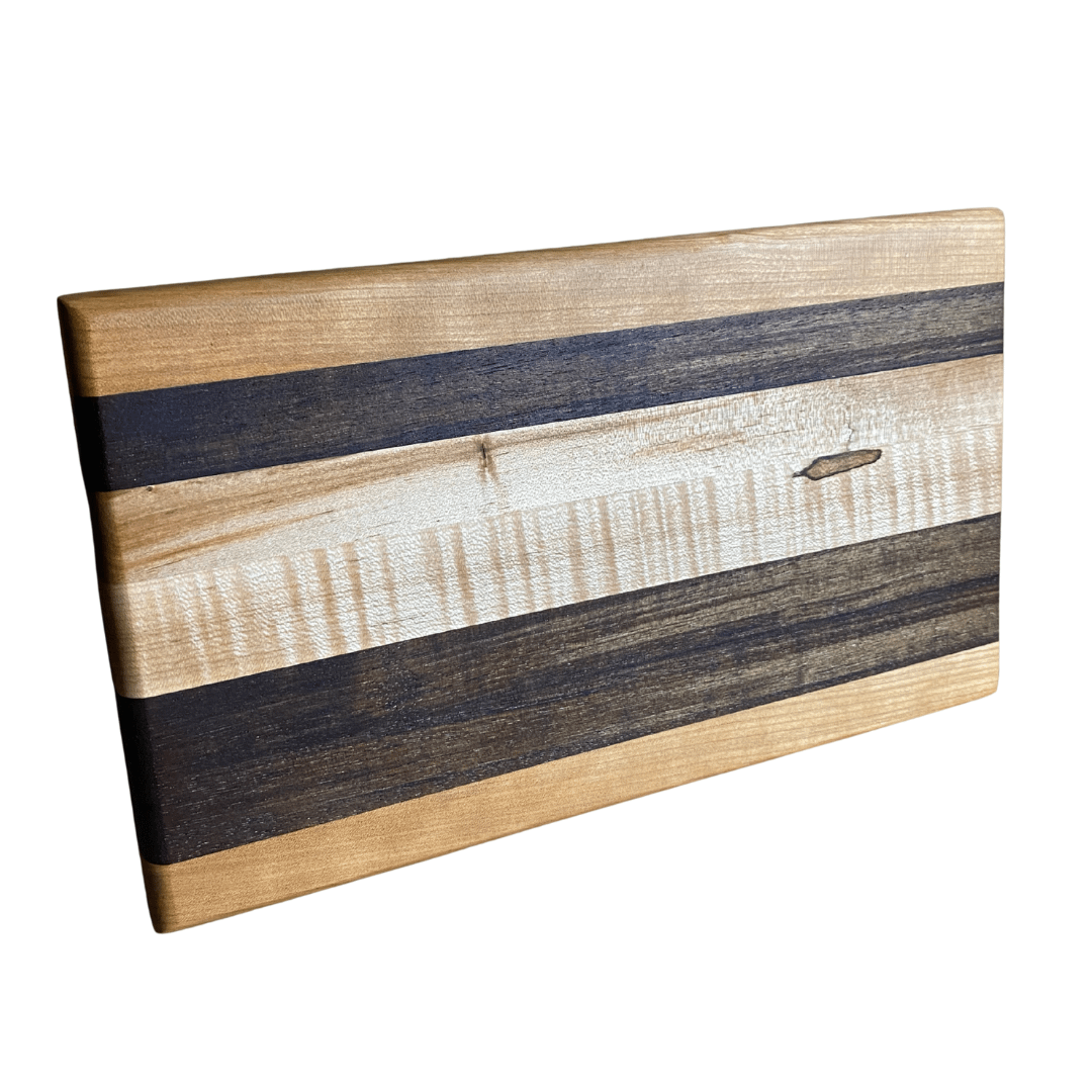 Edge Grain Hardwood Cutting Board | 6.5 x 1 x 1 | Walnut, Cherry & Ambrosia Maple - Image 2