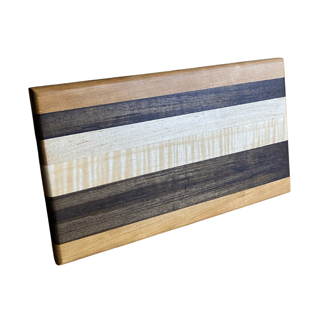Edge Grain Hardwood Cutting Board | 6.5 x 1 x 1 | Walnut, Cherry & Ambrosia Maple
