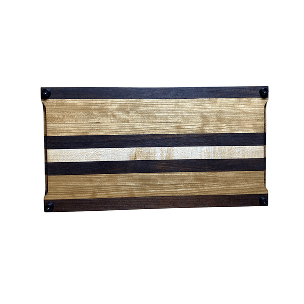 5 Edge Grain Hardwood Cutting Board – Ambrosia Maple, Cherry & Peruvian Walnut (8″ × 15″ × 1.25″)