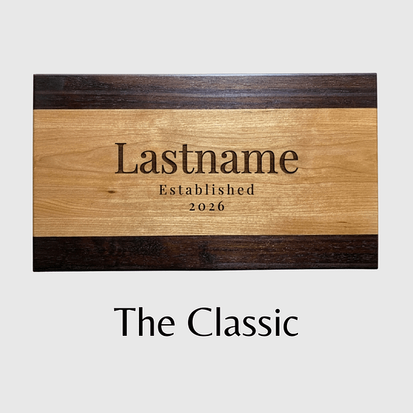 5 The Forever Board | Personalized Wedding Cutting Board | Walnut & Cherry