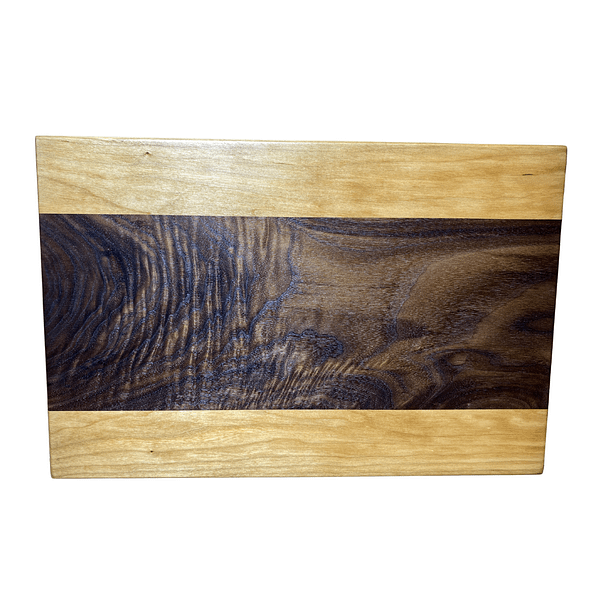 1 Hardwood Cutting Board – Cherry & Figured Walnut (15″ × 10″ × 0.75″)