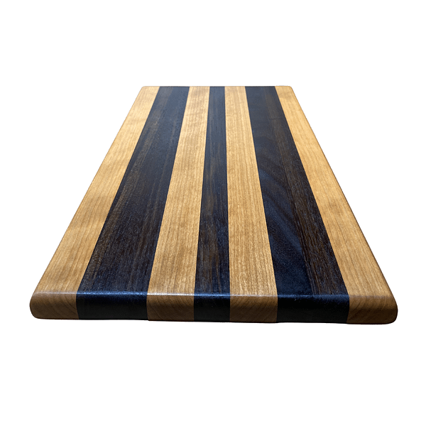 3 Hardwood Cutting Board – Cherry & Walnut Striped Edge Grain (16″ × 10″ × 1″)
