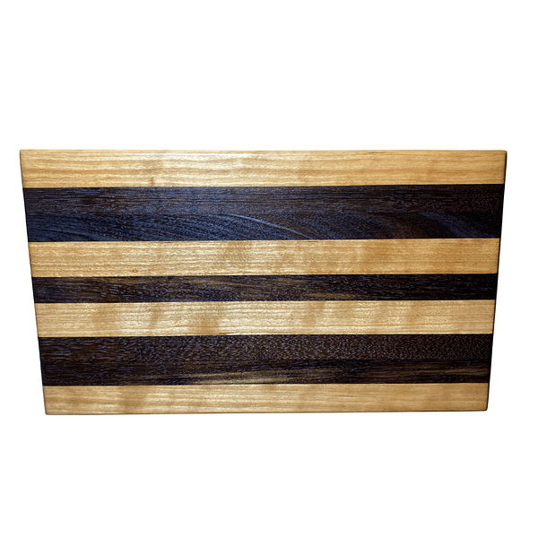5 Hardwood Cutting Board – Cherry & Walnut Striped Edge Grain (16″ × 10″ × 1″)